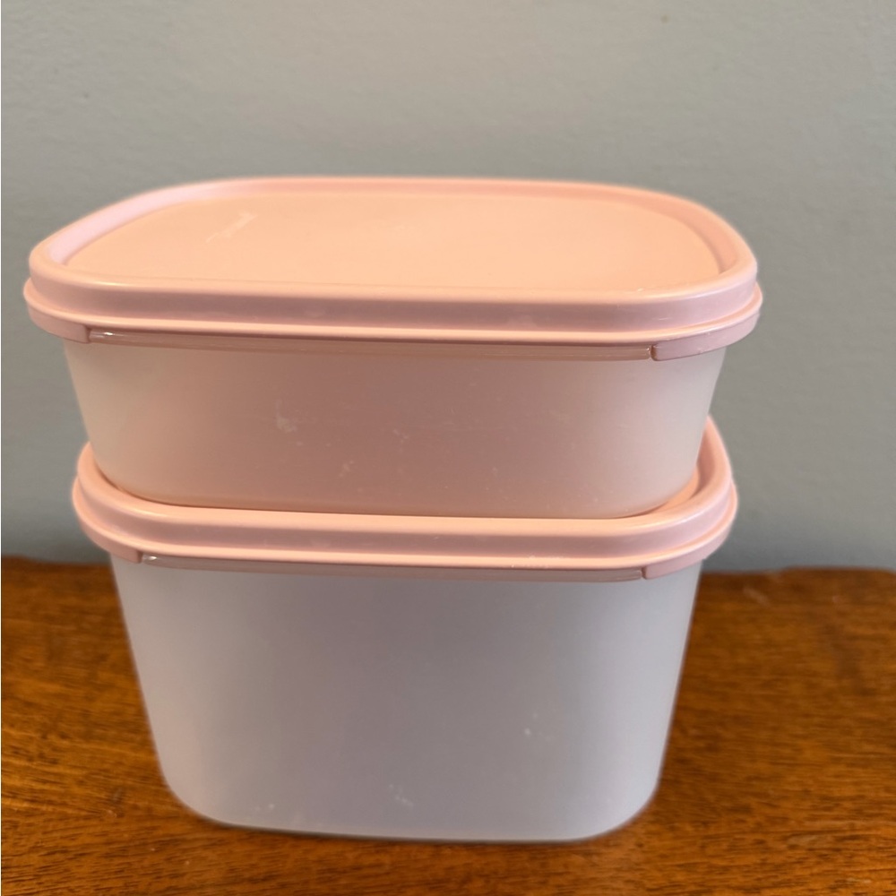 Tupperware Modular Mate Mini Rectangulars #1 & 2 Pink - Picture 4 of 13